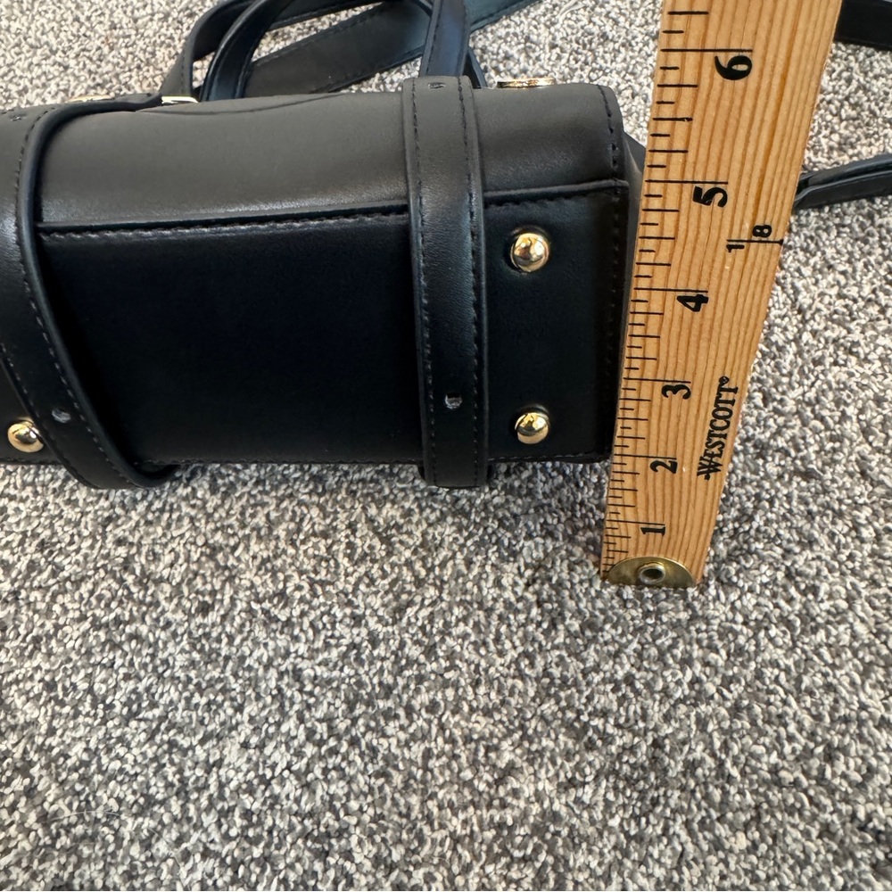 IEMBE by Travis Derry Black Mini Satchel Crossbody Bag Gold Hardware - Picture 11 of 12